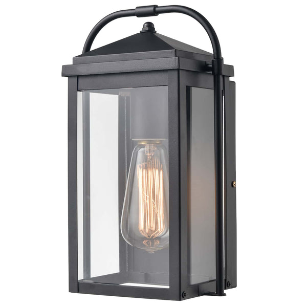 Black Outdoor Wall Lights Exterior Glass Shade Porch Light for House